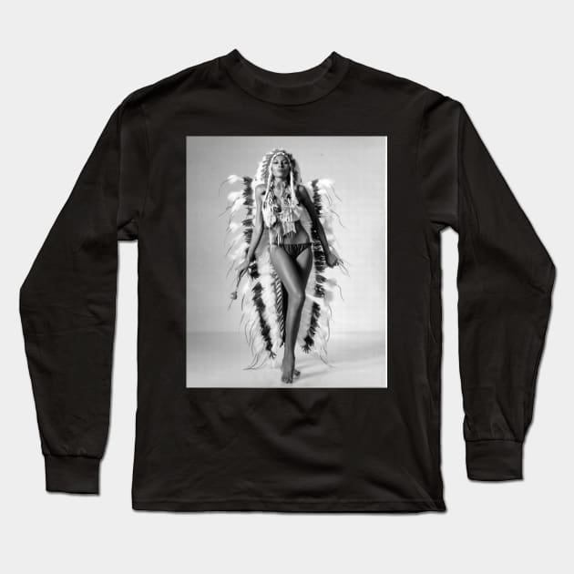 Pam Grier - INDIAN Long Sleeve T-Shirt by CITYGIRLCREATES